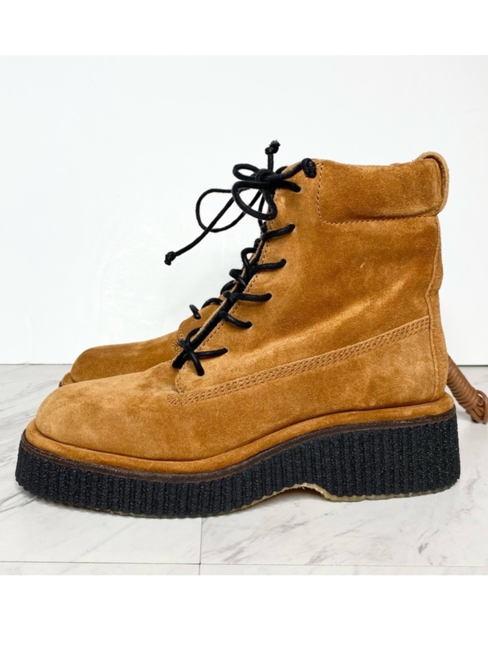 Rag & Bone Sloane Cinnamon Suede Lace Up Boot 36